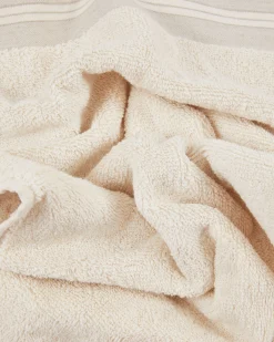 Set Asciugamani|Lanerossi Acacia coppia spugne in misto lino Ecru